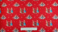 Fabric by the Metre - Peter Rabbit - Merry Christmas